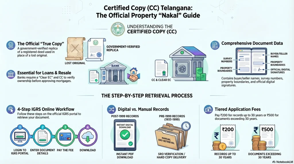 certified copy telangana
